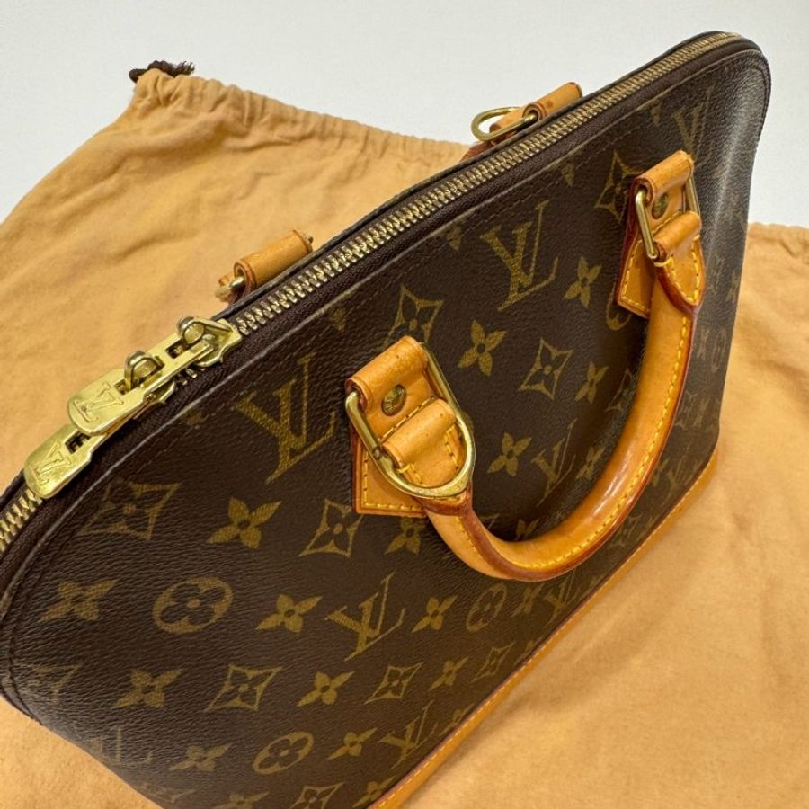 LV alma vintage 老花 貝殼包 手提包 肩背包 斜背包 側背包-12