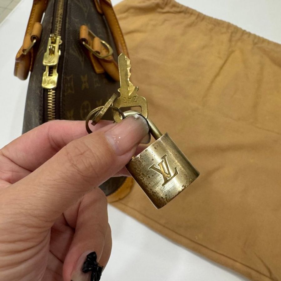 LV alma vintage 老花 貝殼包 手提包 肩背包 斜背包 側背包-13