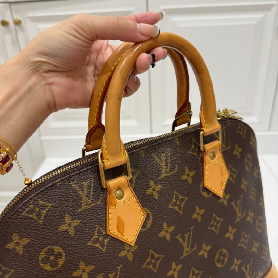 LV alma vintage 老花 貝殼包 手提包 肩背包 斜背包 側背包-22