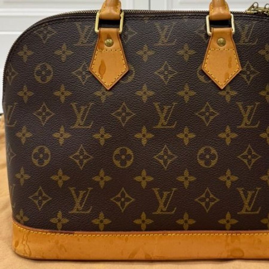 LV alma vintage 老花 貝殼包 手提包 肩背包 斜背包 側背包-25