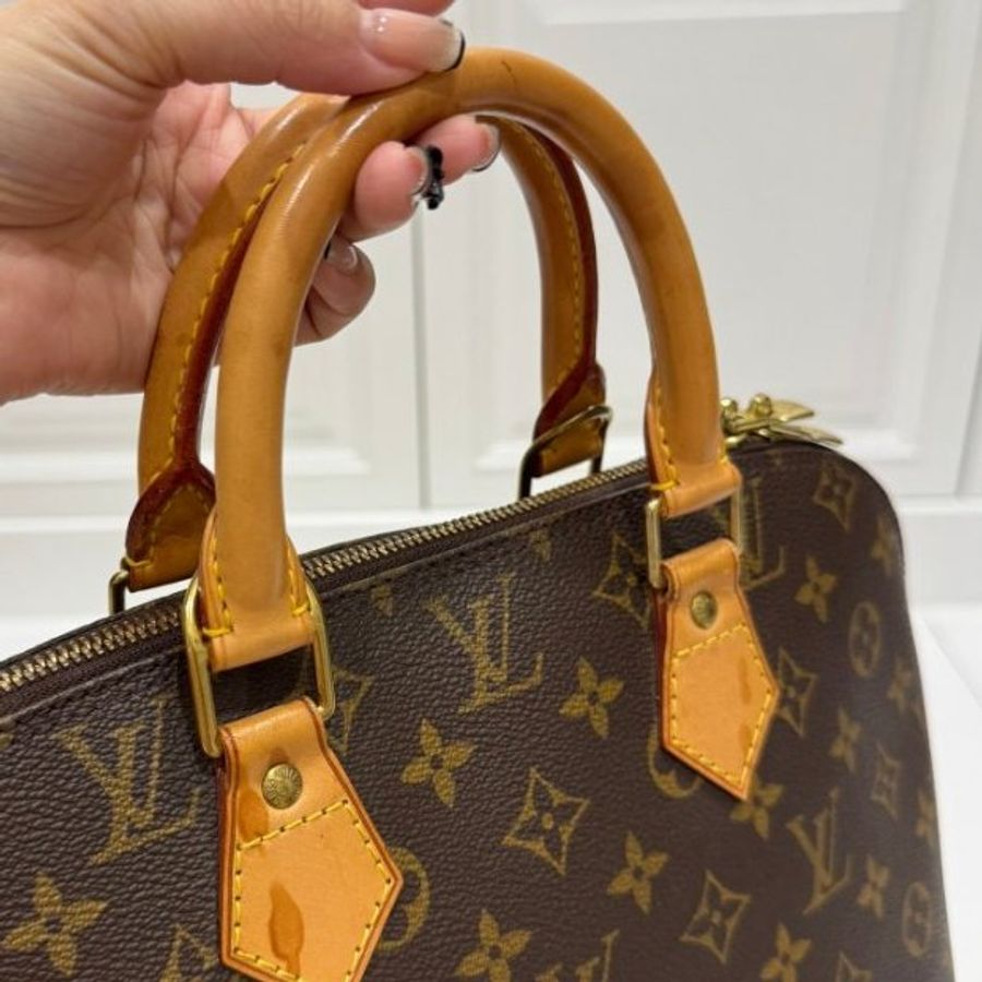 LV alma vintage 老花 貝殼包 手提包 肩背包 斜背包 側背包-41