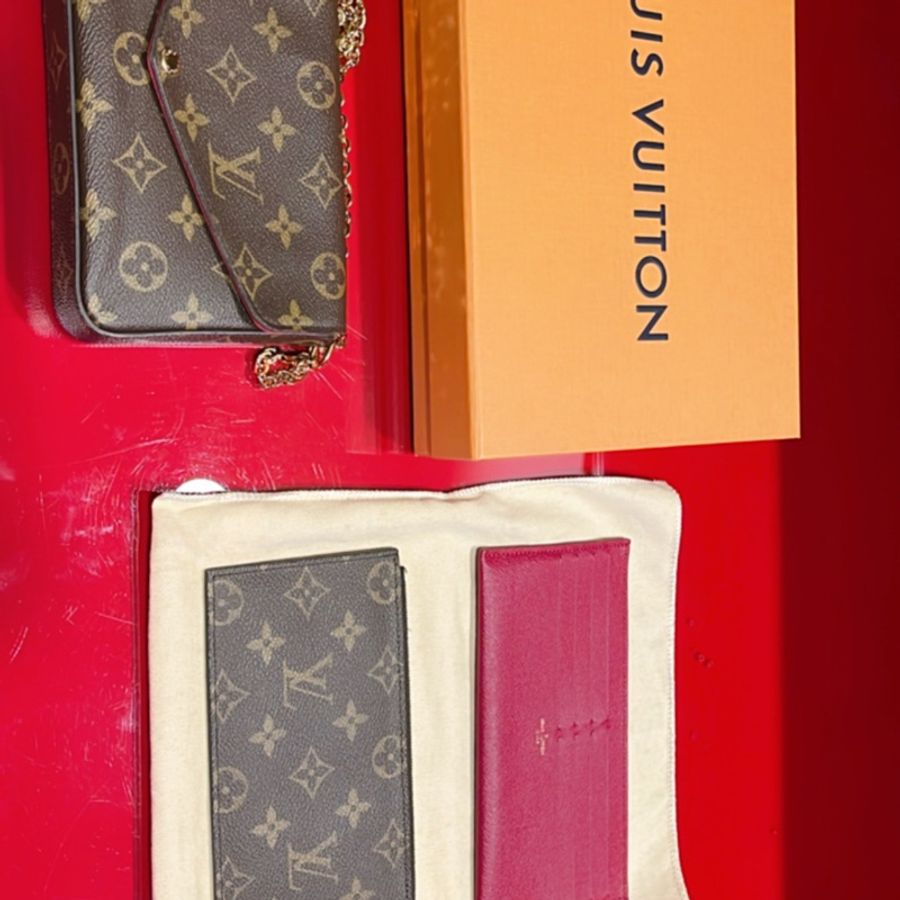 LV 三合一Woc 信封包 鏈條LOUIS VUITTON Monogram Pochette Felicie-9