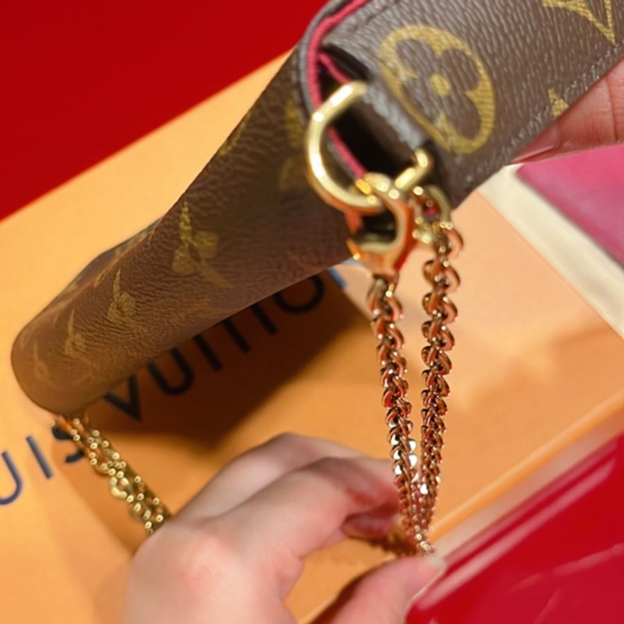 LV 三合一Woc 信封包 鏈條LOUIS VUITTON Monogram Pochette Felicie-12