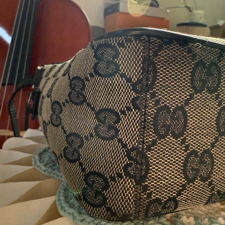 🌸 GUCCI 經典 GG Supreme 帆布斜背包｜男女皆適用｜二手經典精品-32