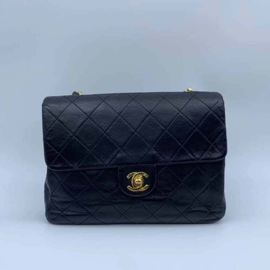 CHANEL Matelassé 20 黑色 GHW 小羊皮单肩包-0