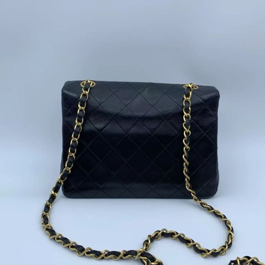 CHANEL Matelassé 20 黑色 GHW 小羊皮单肩包-1