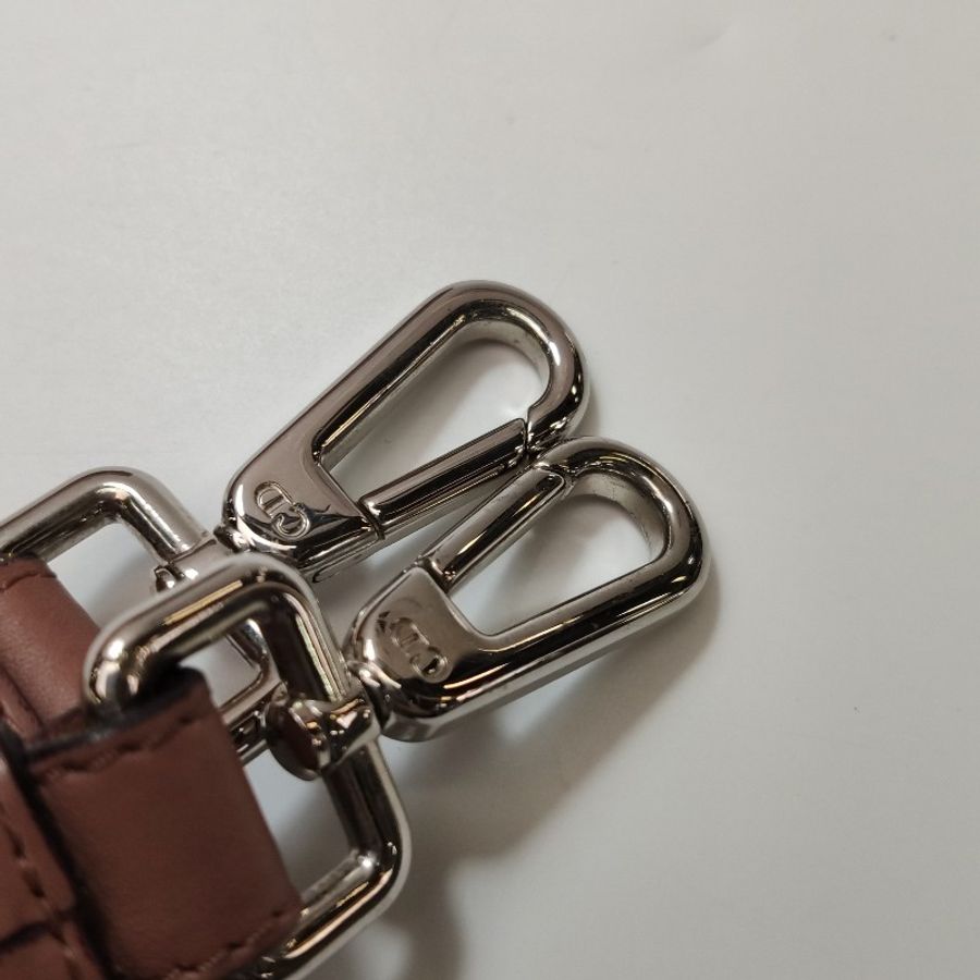 Dior Diorissimo大號牛皮純色Dior字母吊飾子母包單肩包-18