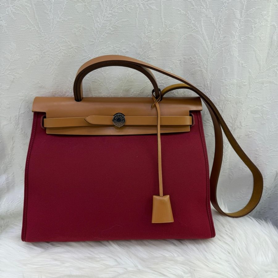 Hermès Pre-Owned Toile Herbag Zip 31 斜挎包-0