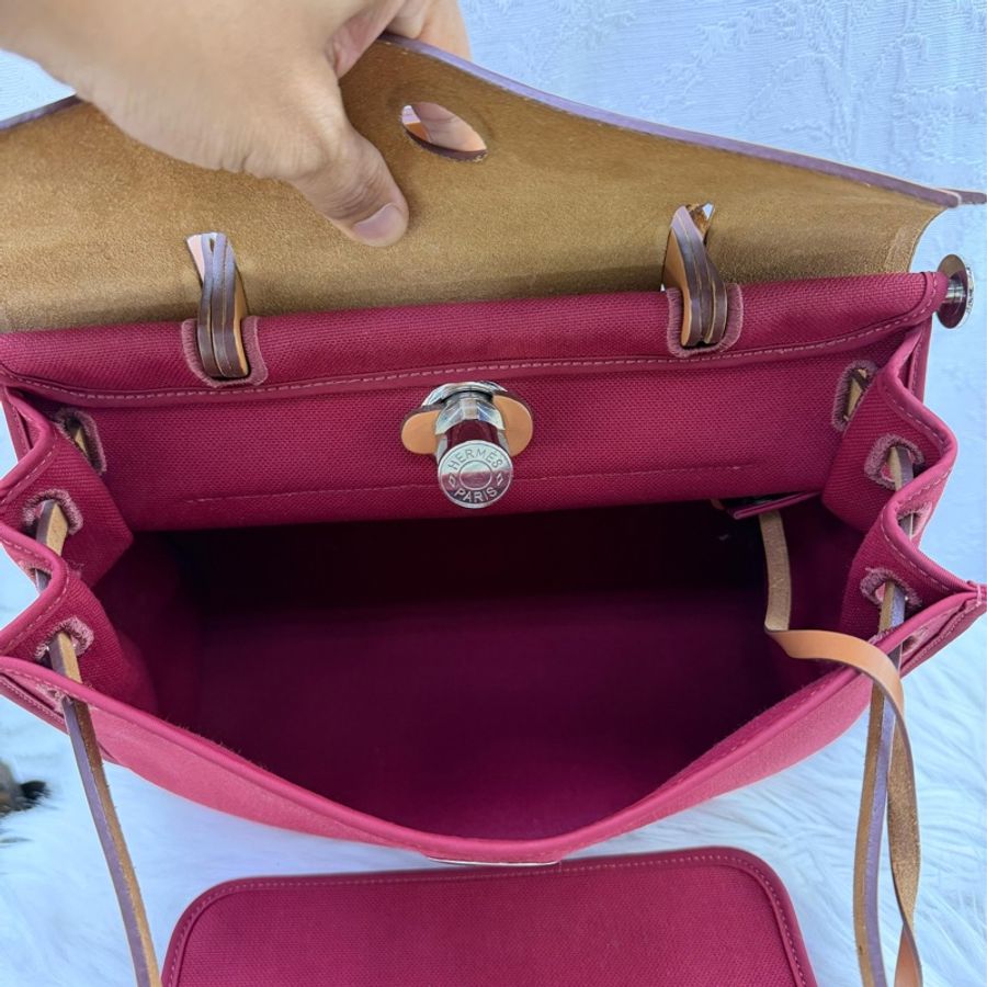 Hermès Pre-Owned Toile Herbag Zip 31 斜挎包-9