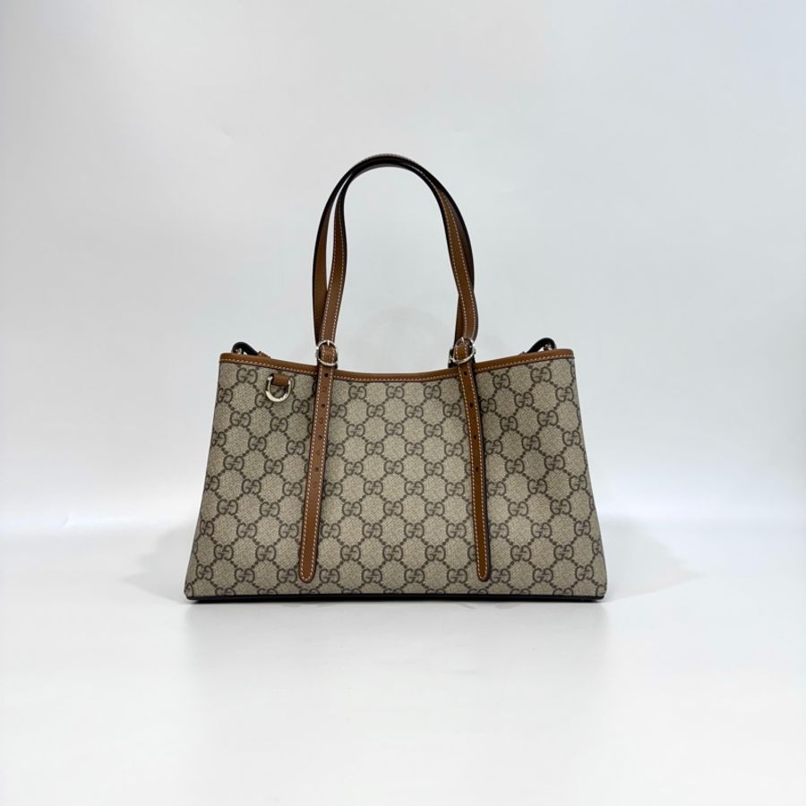 GUCCI原花GG Emblem中號托特斜背包815214-3