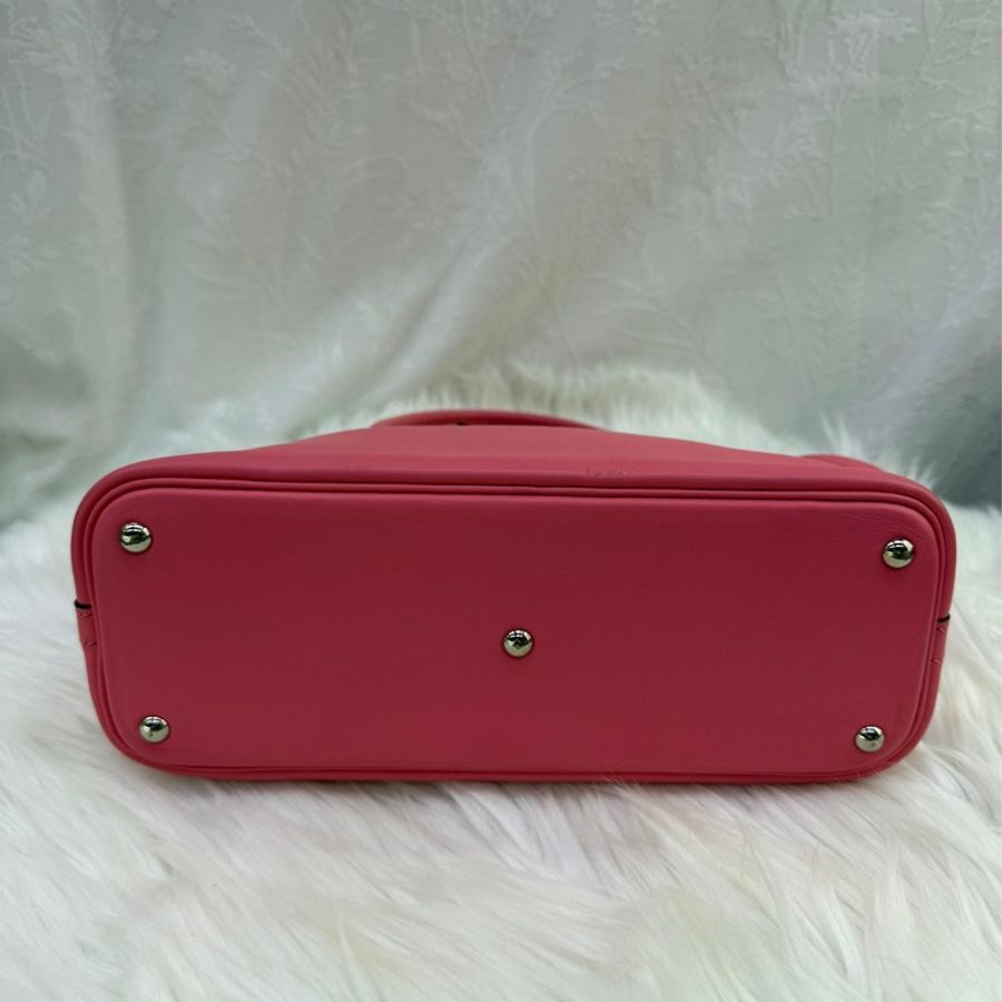 HERMES 8W杜鵑粉Swift皮銀釦Bolide27cm-5