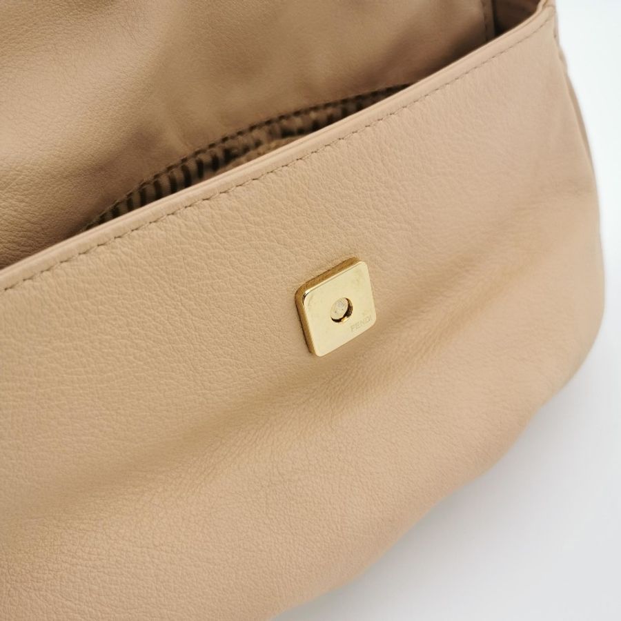 Fendi 牛皮純色斜挎包單肩包-7