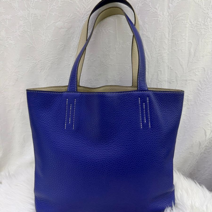 Hermès Hermes Double Sens 28 Reversible Tote Bag Blue-0