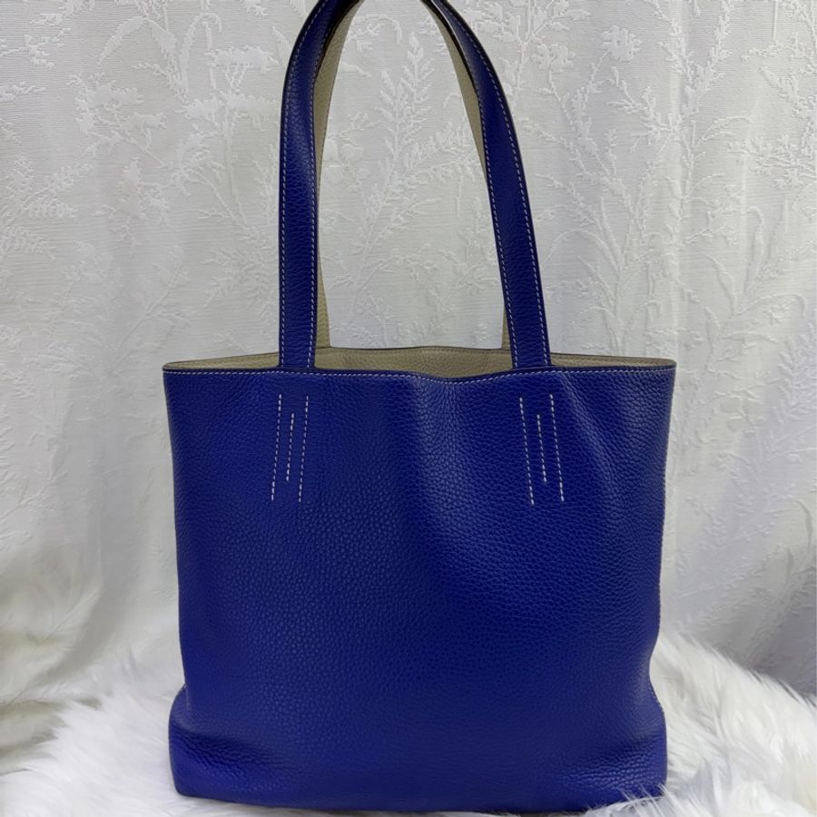 Hermès Hermes Double Sens 28 Reversible Tote Bag Blue-3
