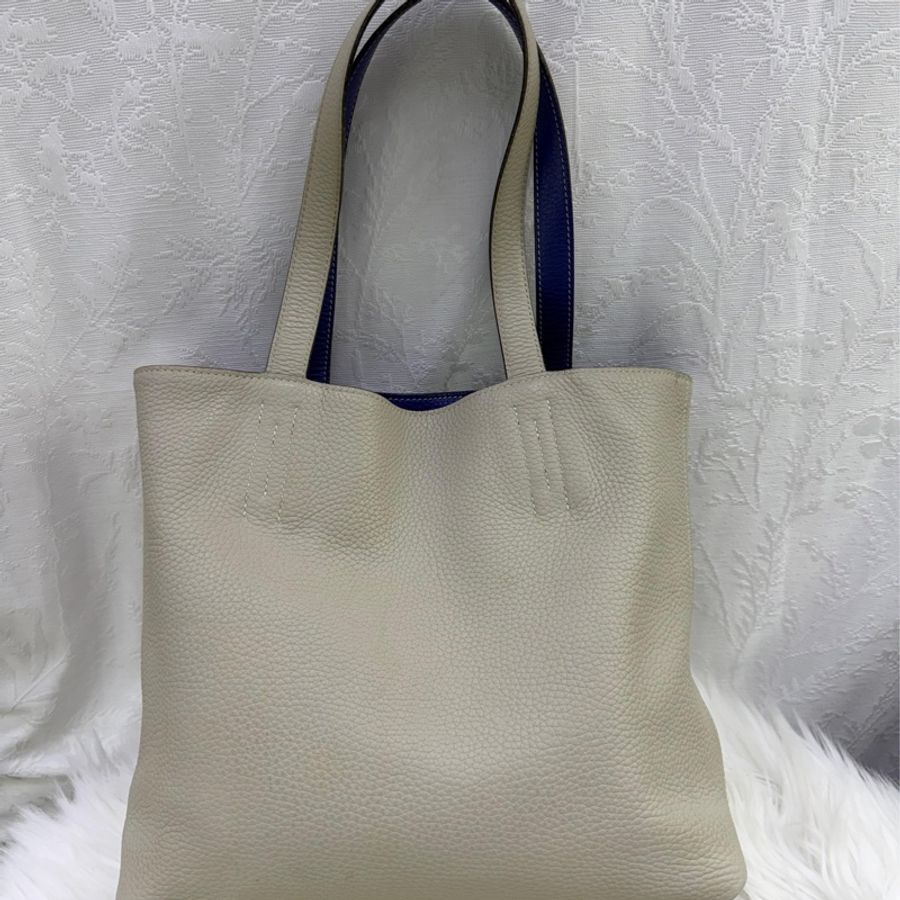 Hermès Hermes Double Sens 28 Reversible Tote Bag Blue-5