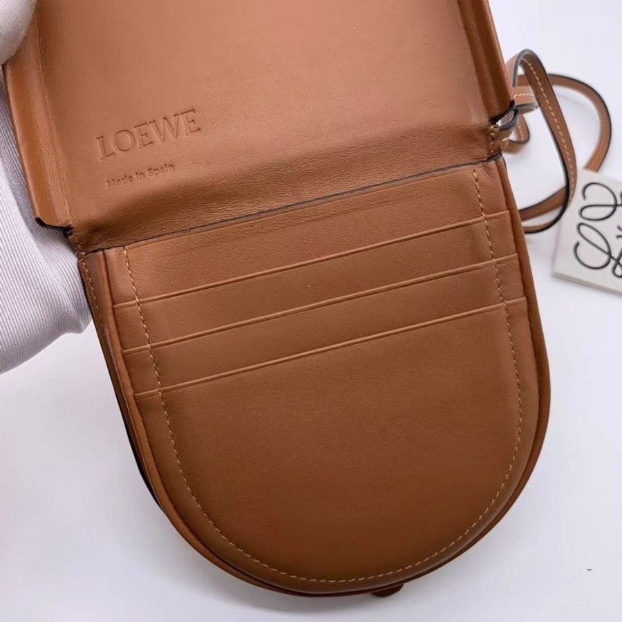 LOEWE 零錢包 棕色 單肩包 品牌 HEEL POUCH SMprimary-3