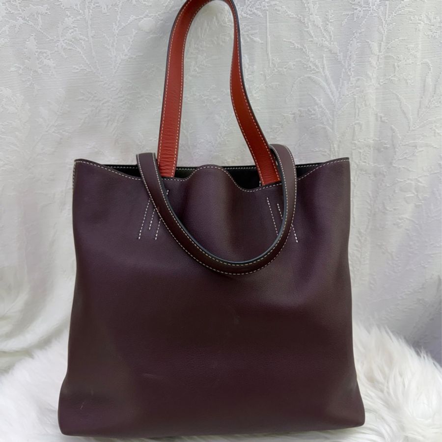 Hermès Double Sens Tote bag in 4 Color Leather .-2