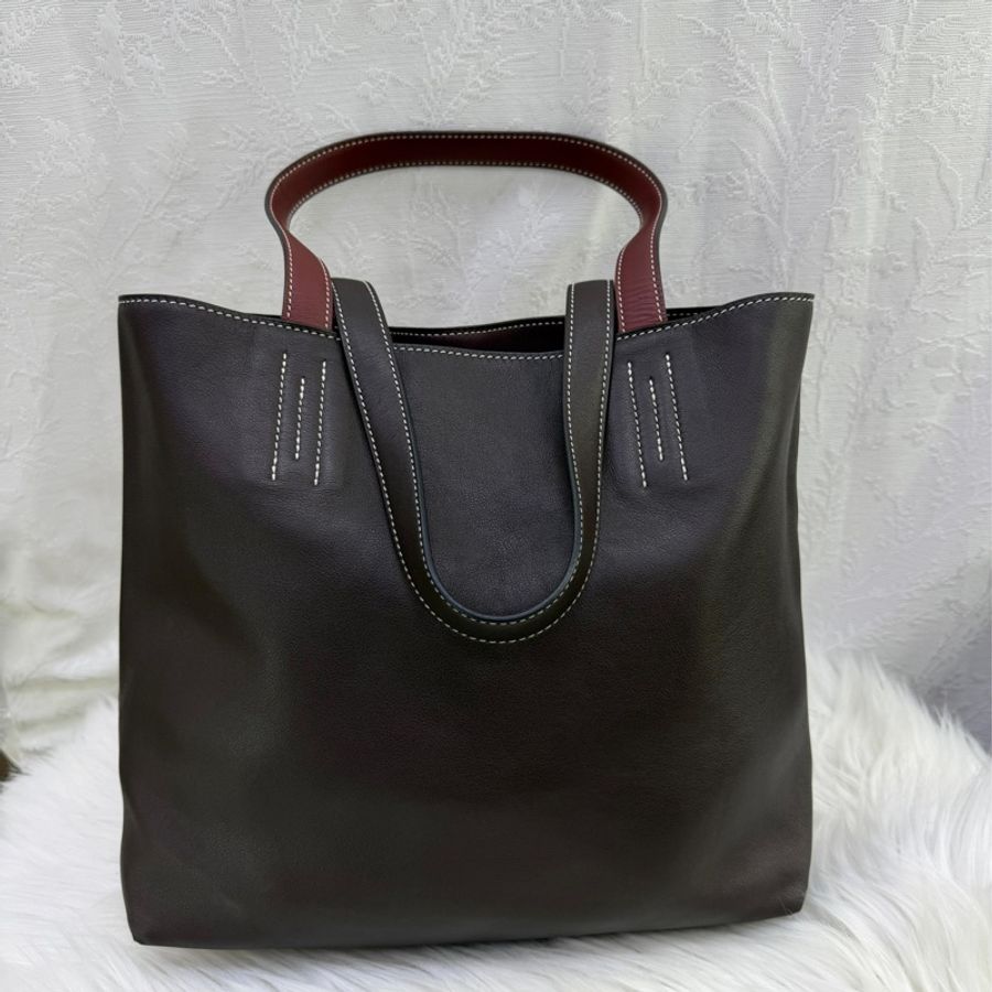 Hermès Double Sens Tote bag in 4 Color Leather .-12
