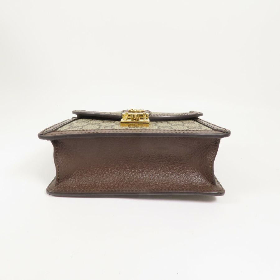 GUCCI 塗層帆布/牛皮皮革Ophidia Mini Top Handle Bag金扣手挽肩背兩用袋-3