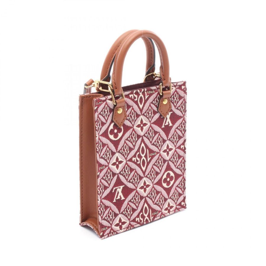 路易威登 Petit Sac Plat 斜背包 M69846 Monogram 提花波爾多紅-1