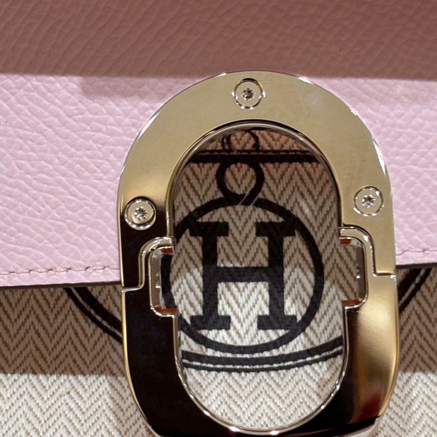 Hermès Chaine D'Ancre To Go 長夾|櫻花粉 銀扣 W刻 Epsom皮 全新未使用|愛馬仕小牛皮精品皮夾-12