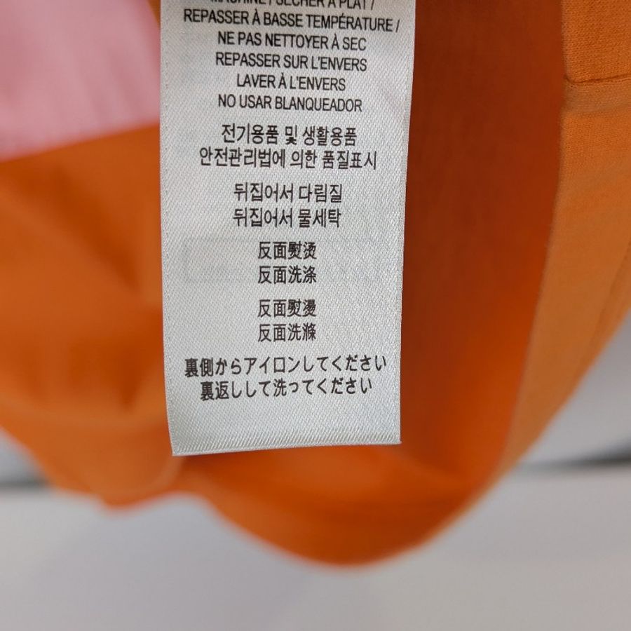莉亞精品♡Burberry 粉橘拼色徽章短袖 尺碼L 二手美品-4