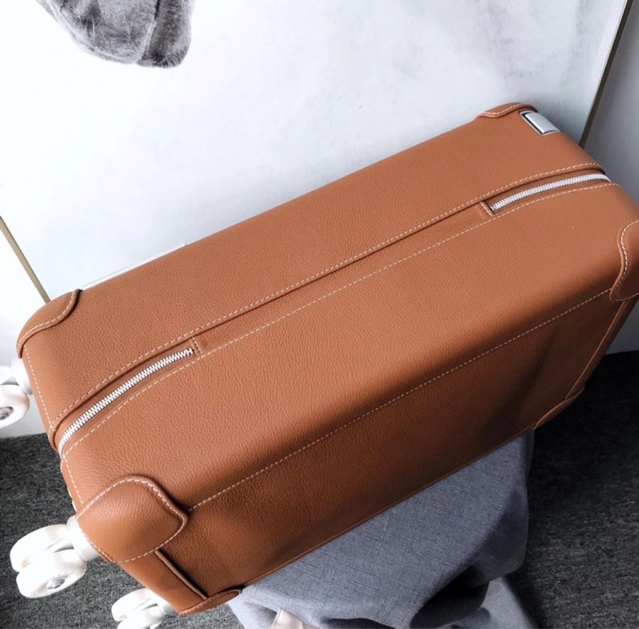 Hermes 金棕色全皮登機箱-4