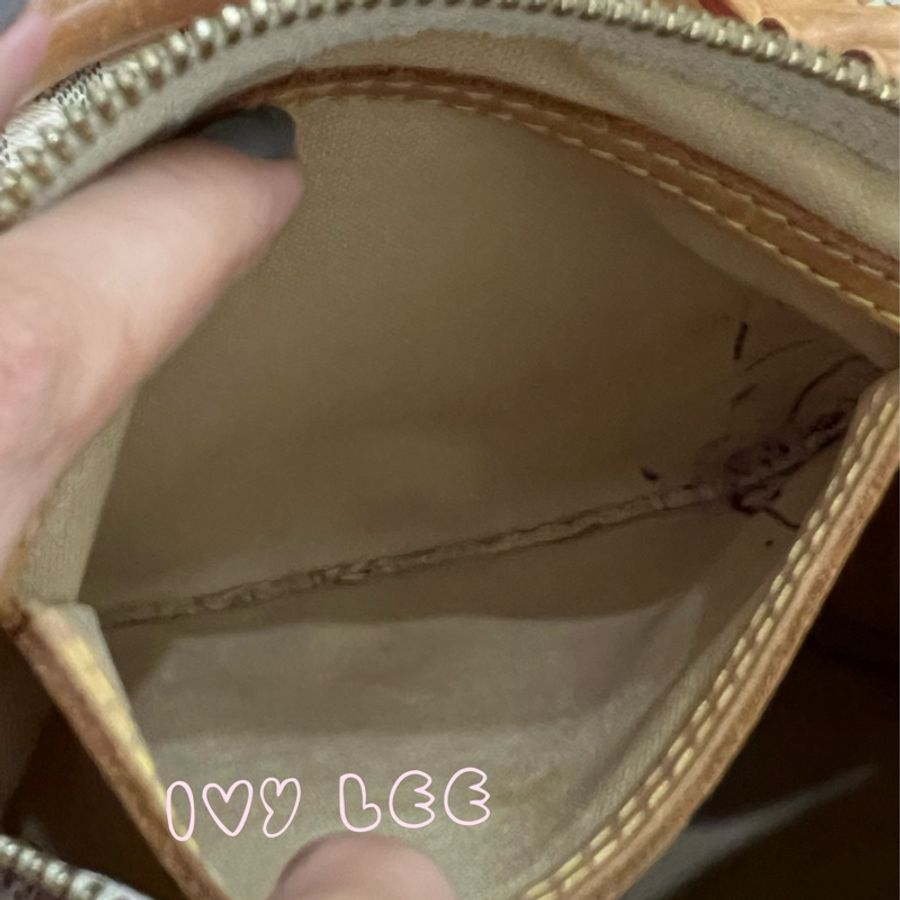 LOUIS VUITTON Speedy 30 Damier Azur 白色棋盤格 手提包 N41370 正品 二手精品-14