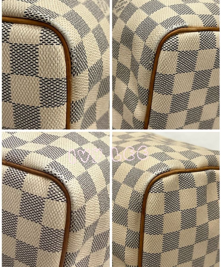 LOUIS VUITTON Speedy 30 Damier Azur 白色棋盤格 手提包 N41370 正品 二手精品-17