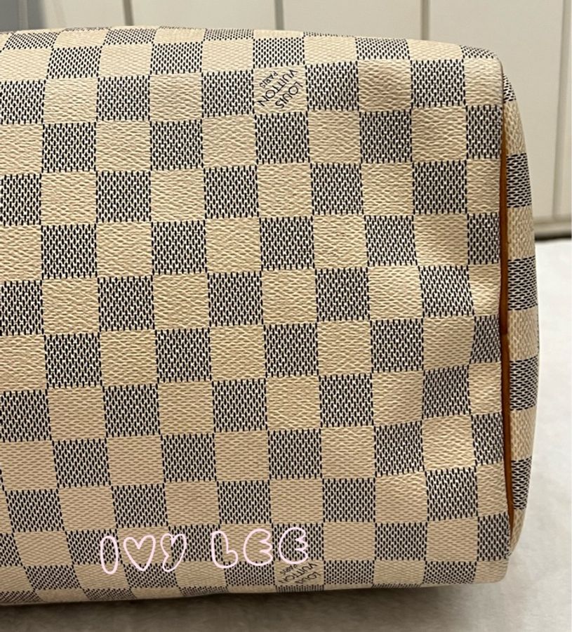 LOUIS VUITTON Speedy 30 Damier Azur 白色棋盤格 手提包 N41370 正品 二手精品-28