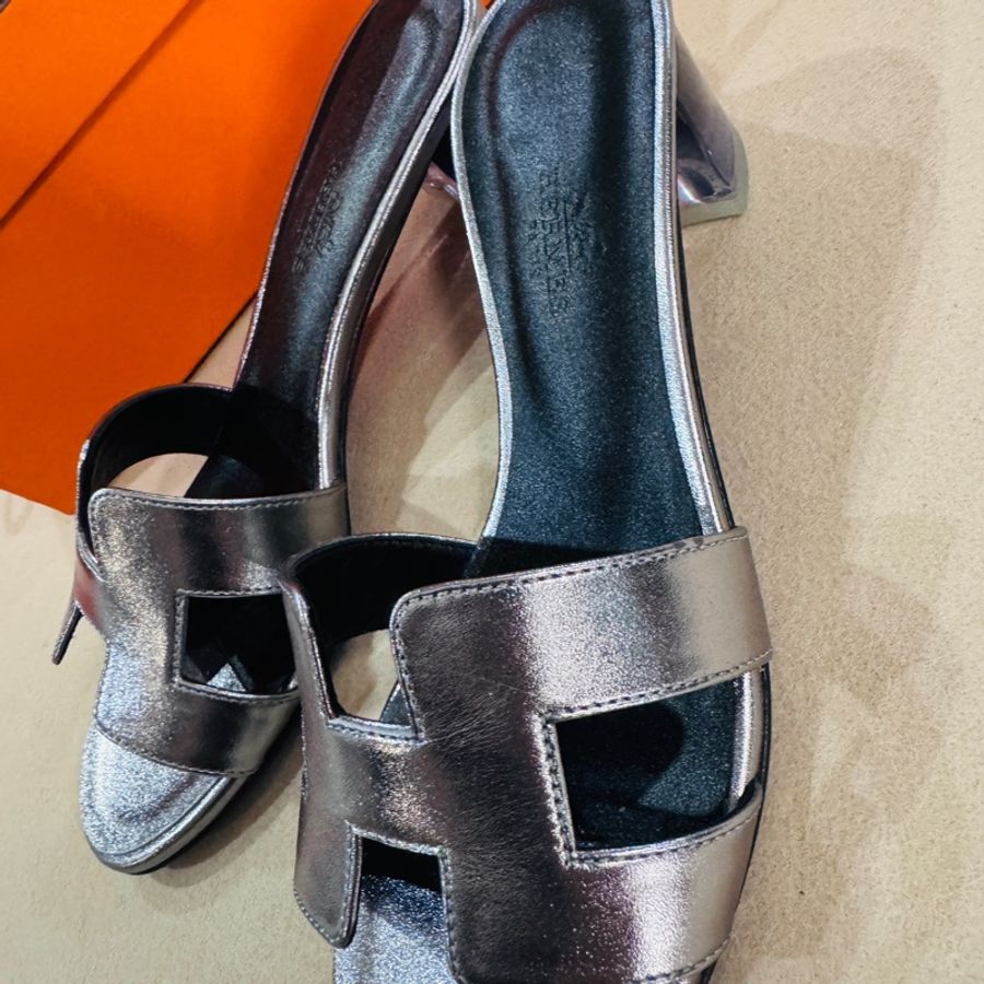 Hermès 全新愛馬仕的Oran 涼鞋、跟鞋35號-6