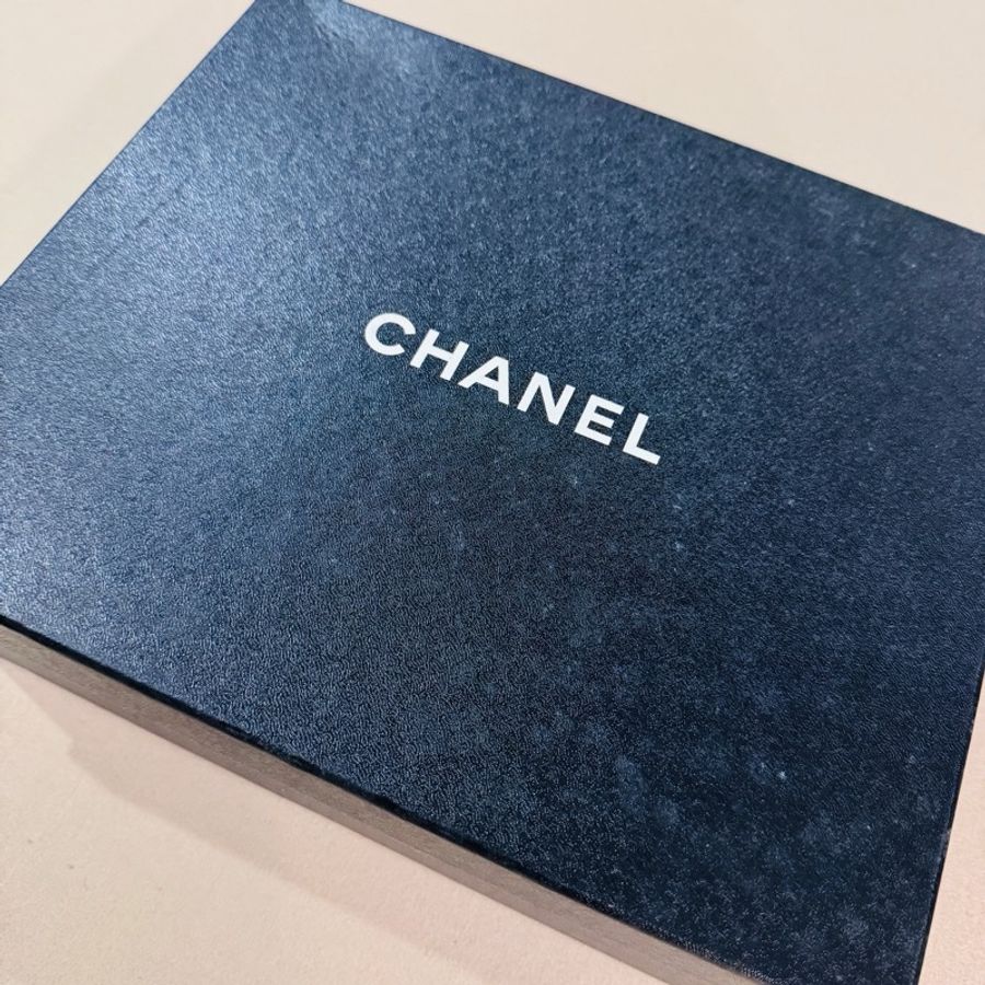香奈兒Chanel 全新黑色皮革CC 鍊條軟木鞋底涼鞋36號-10