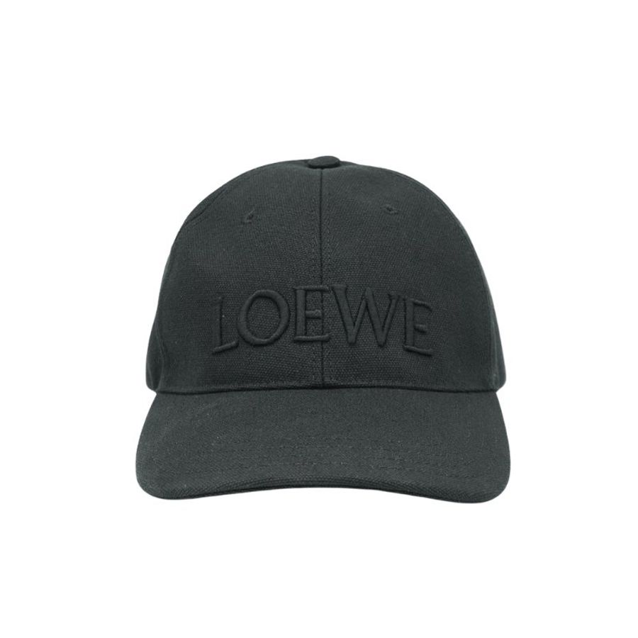 Loewe 帆布刺繡品牌logo棒球帽(黑)-1