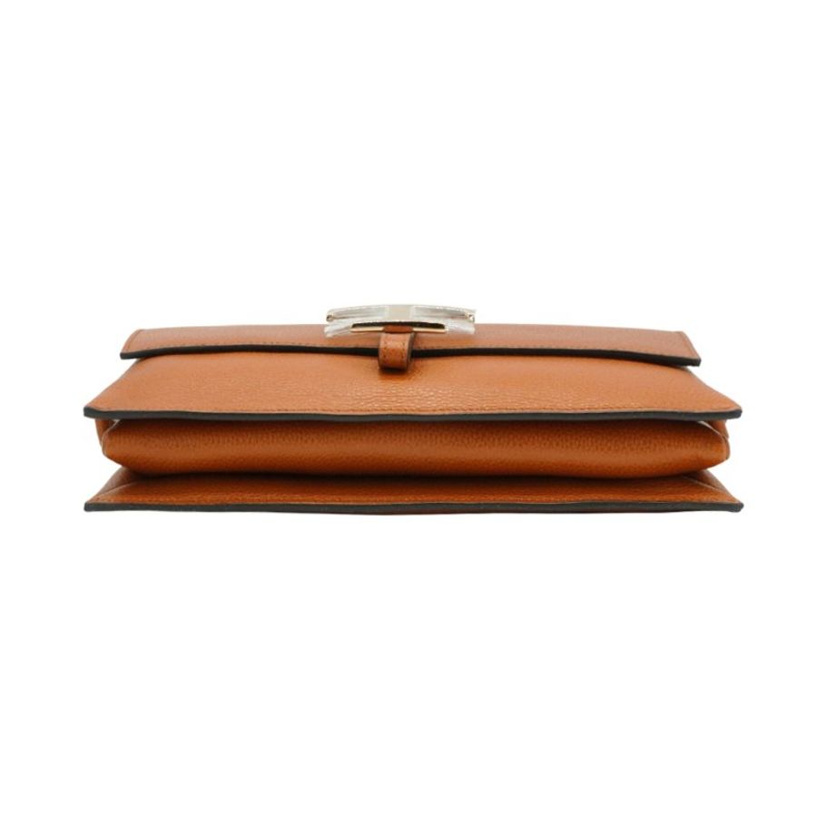 Tod'S T Timeless 小牛皮翻蓋三層迷你二用包(棕)-3
