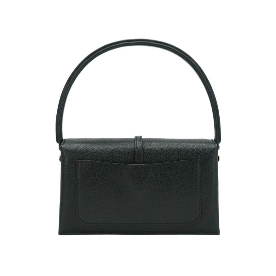 Tod'S T Timeless 小牛皮翻蓋三層迷你二用包(黑)-4