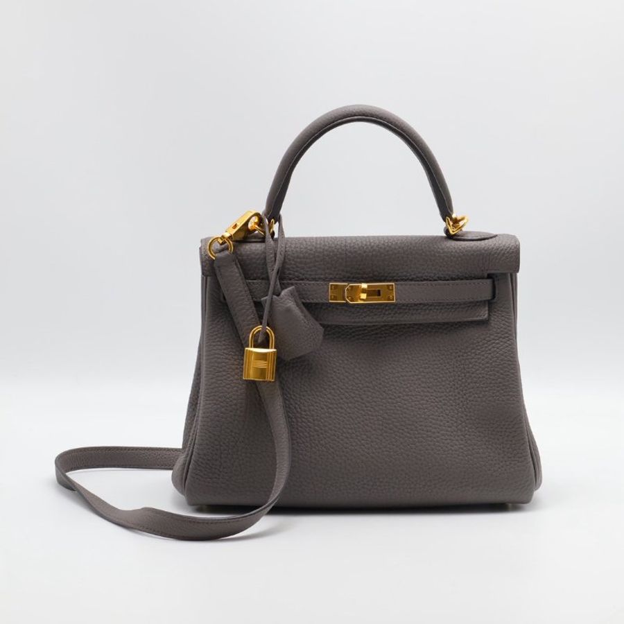 HERMES Kelly 25 - 錫器灰金 Z-0