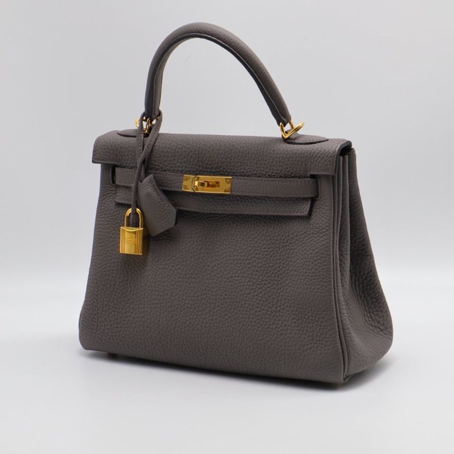 HERMES Kelly 25 - 錫器灰金 Z-5