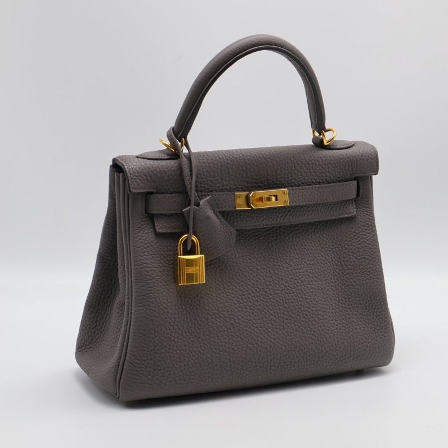 HERMES Kelly 25 - 錫器灰金 Z-6