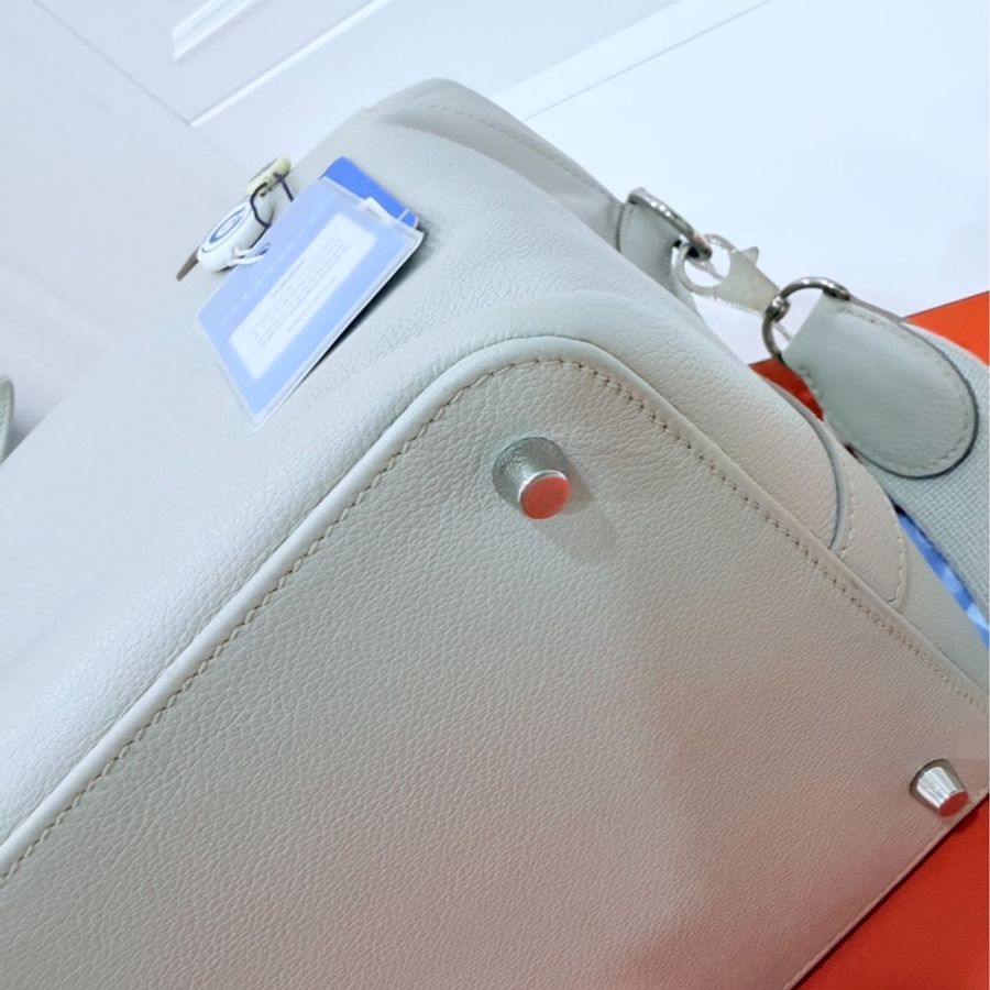 hermes 愛馬仕 tool box 26 灰白 手提包 側背包 斜背包 肩背包-14