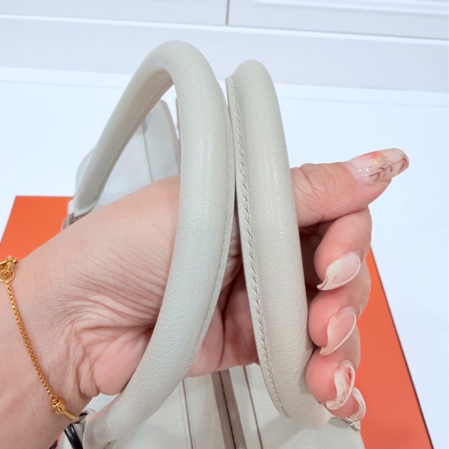 hermes 愛馬仕 tool box 26 灰白 手提包 側背包 斜背包 肩背包-15