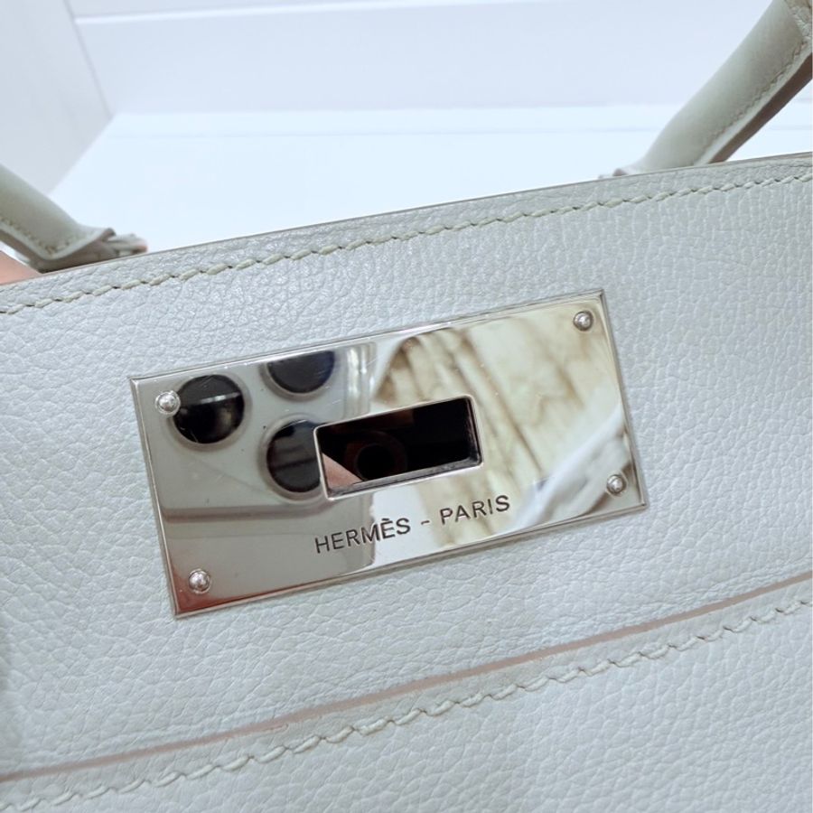 hermes 愛馬仕 tool box 26 灰白 手提包 側背包 斜背包 肩背包-18