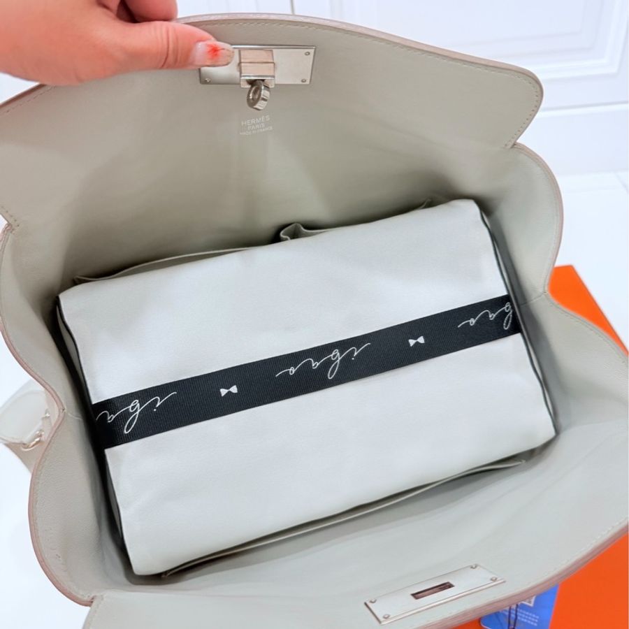 hermes 愛馬仕 tool box 26 灰白 手提包 側背包 斜背包 肩背包-33