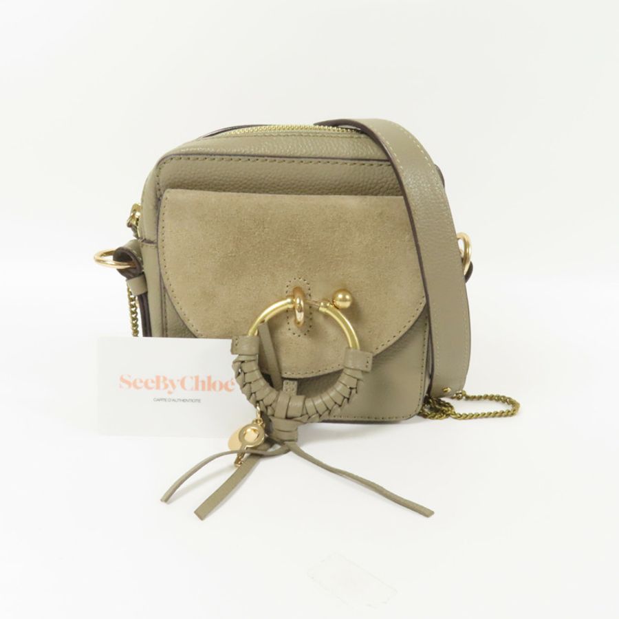 SEE BY CHLOE 【激減優惠】皮革/麂皮皮革Joan Camera Bag金扣肩背袋-14