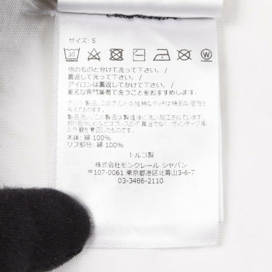 MONCLER 標誌T卹,S碼,短袖,純棉,白色、紅色、藏青色,二手男款-3