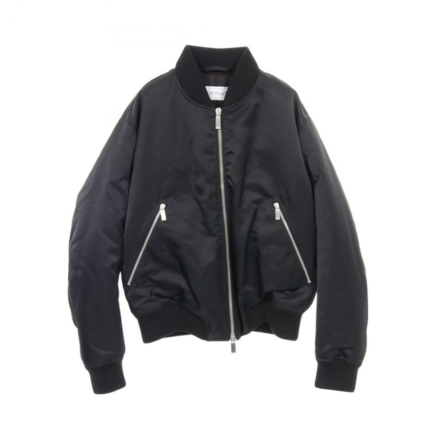 OFF-WHITE 男士黑色尼龍聚醯胺短袖外套 L 碼 OMEH054F23FAB0011010-0