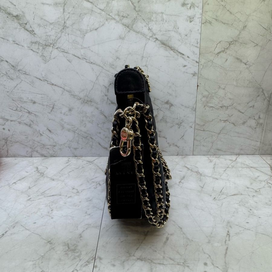 CHANEL黑金菱格紋H0B0包/晶片-1