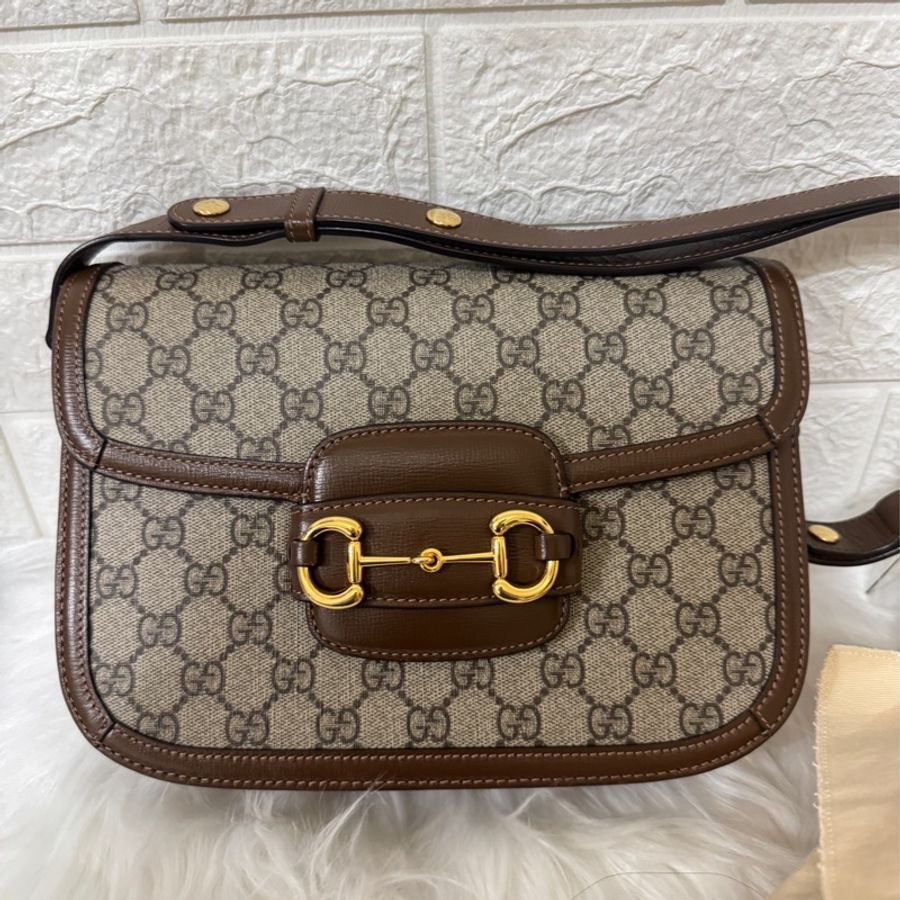 Gucci 1955 系列 馬鞍包 -馬銜扣老花 25-0