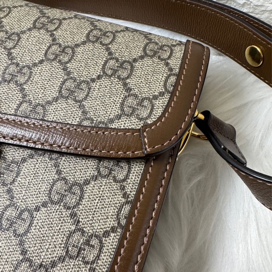 Gucci 1955 系列 馬鞍包 -馬銜扣老花 25-14