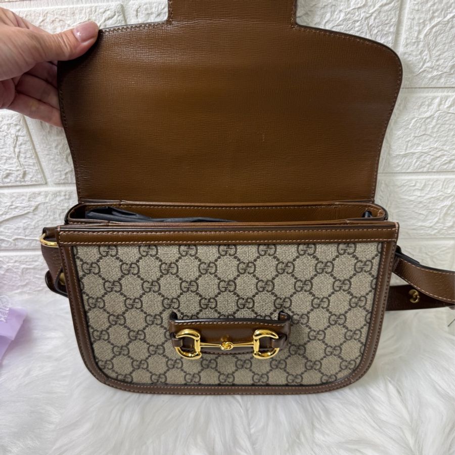 Gucci 1955 系列 馬鞍包 -馬銜扣老花 25-23