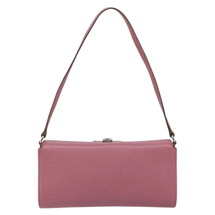 【日本直送】Salvatore Ferragamo Gancini 肩包 皮革 粉紅色 銀色 正品 bs29685-1